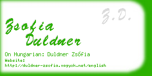 zsofia duldner business card